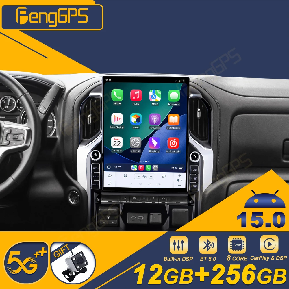 

16,2 "для Chevrolet Silverado GMC Sierra 2019-2021 Android автомобильный радиоприемник беспроводной стереоприемник Carplay авторадио мультимедийный блок