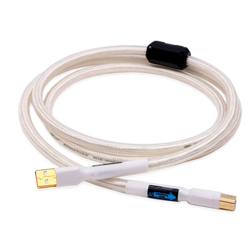 

QED OCC посеребренный USB-кабель, декодер USB A-B, компьютерный ЦАП-кабель