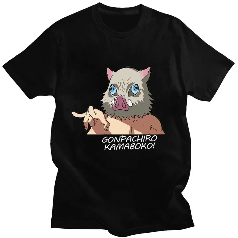 GONPACHIRO KAMABOKO! Pattern Anime Demon Slayer Fun Print Women Cotton Superior Quality T-shirt  Summer Loose Y2K Top T-Shirt