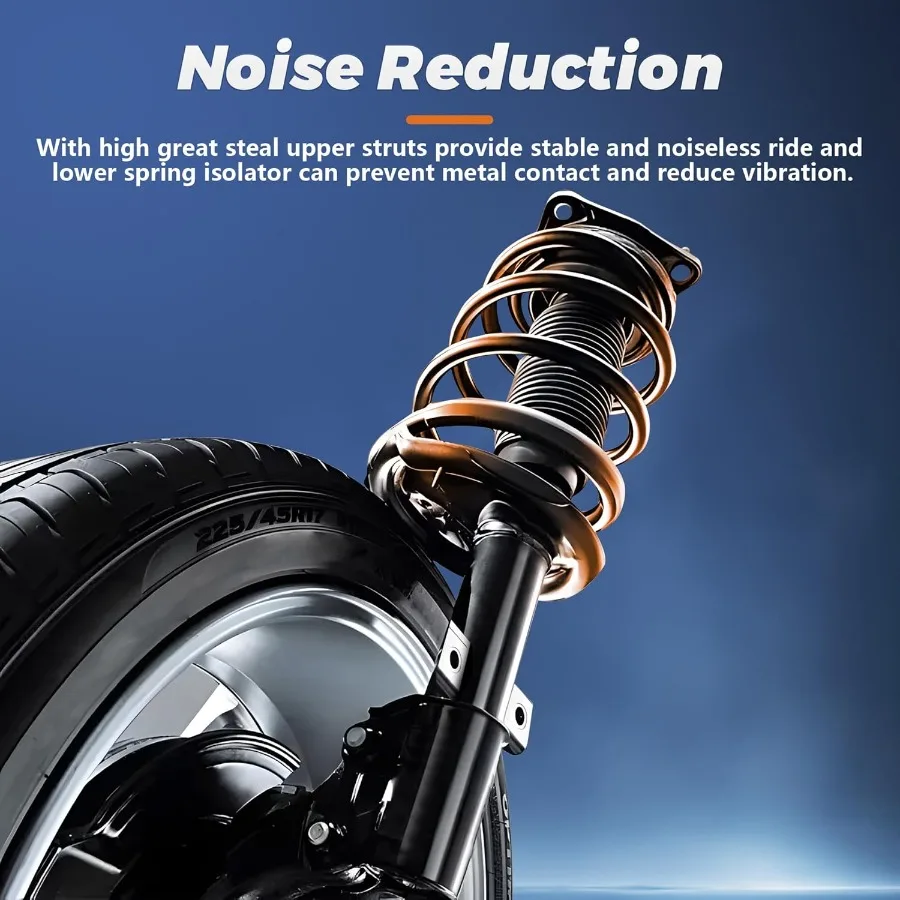 Vordere und hintere Federbein-Stoßdämpferbaugruppe mit Schraubenfeder für verbesserten Fahrkomfort und Fahrzeugstabilität, kompatibel mit 2010–2017