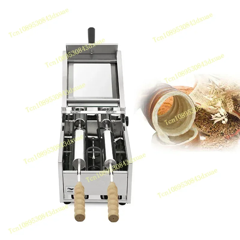 Chimney Cake Cutter Baking Machine 2 Stainless Steel Rollers Kurtos Kalacs Oven Electric 1500W Ice Cream Bread Cone Maker Cutter