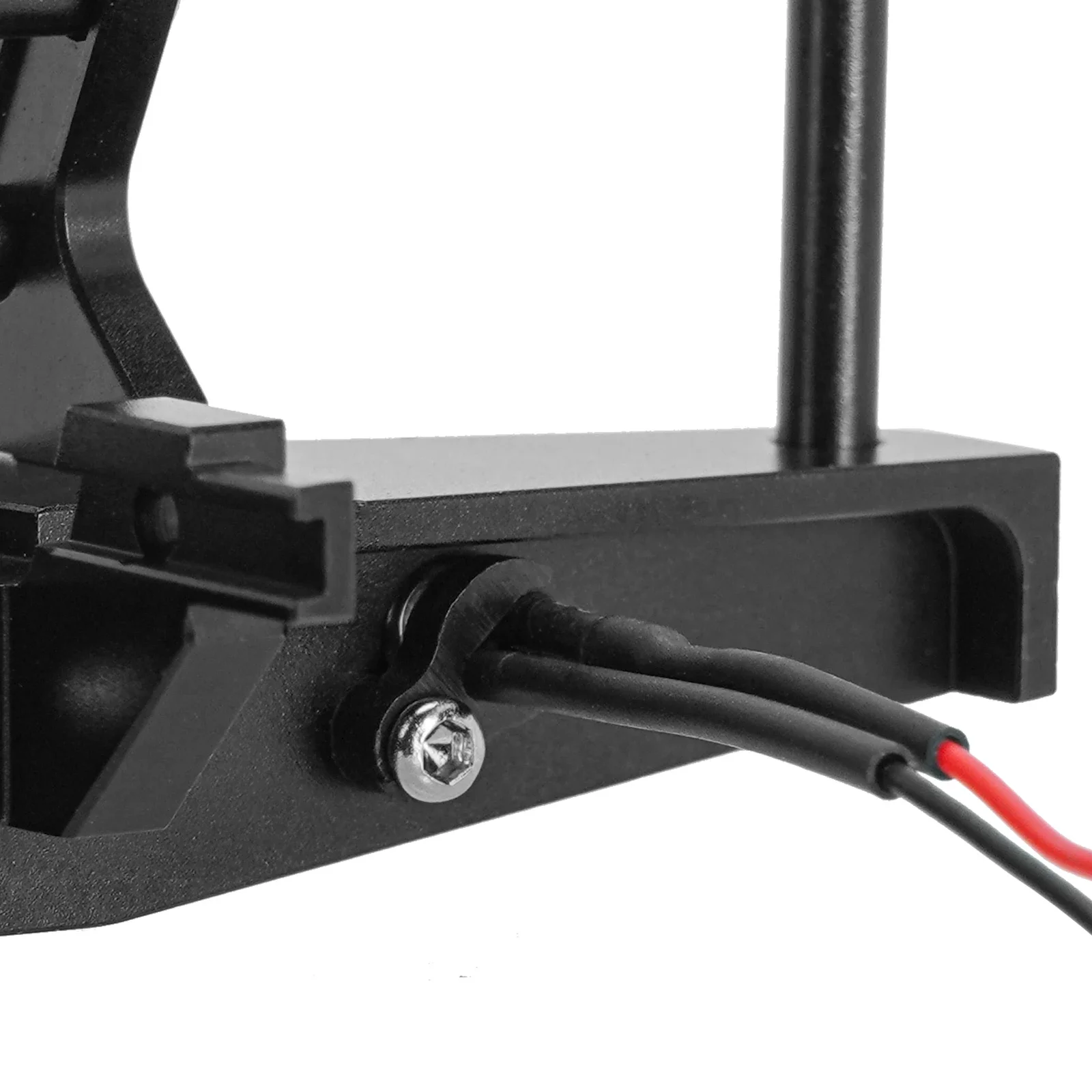 Paraurti anteriore posteriore nero in alluminio CNC con luci per aggiornamento Defender 1/18 RC Crawler TRX4M (4M-88)