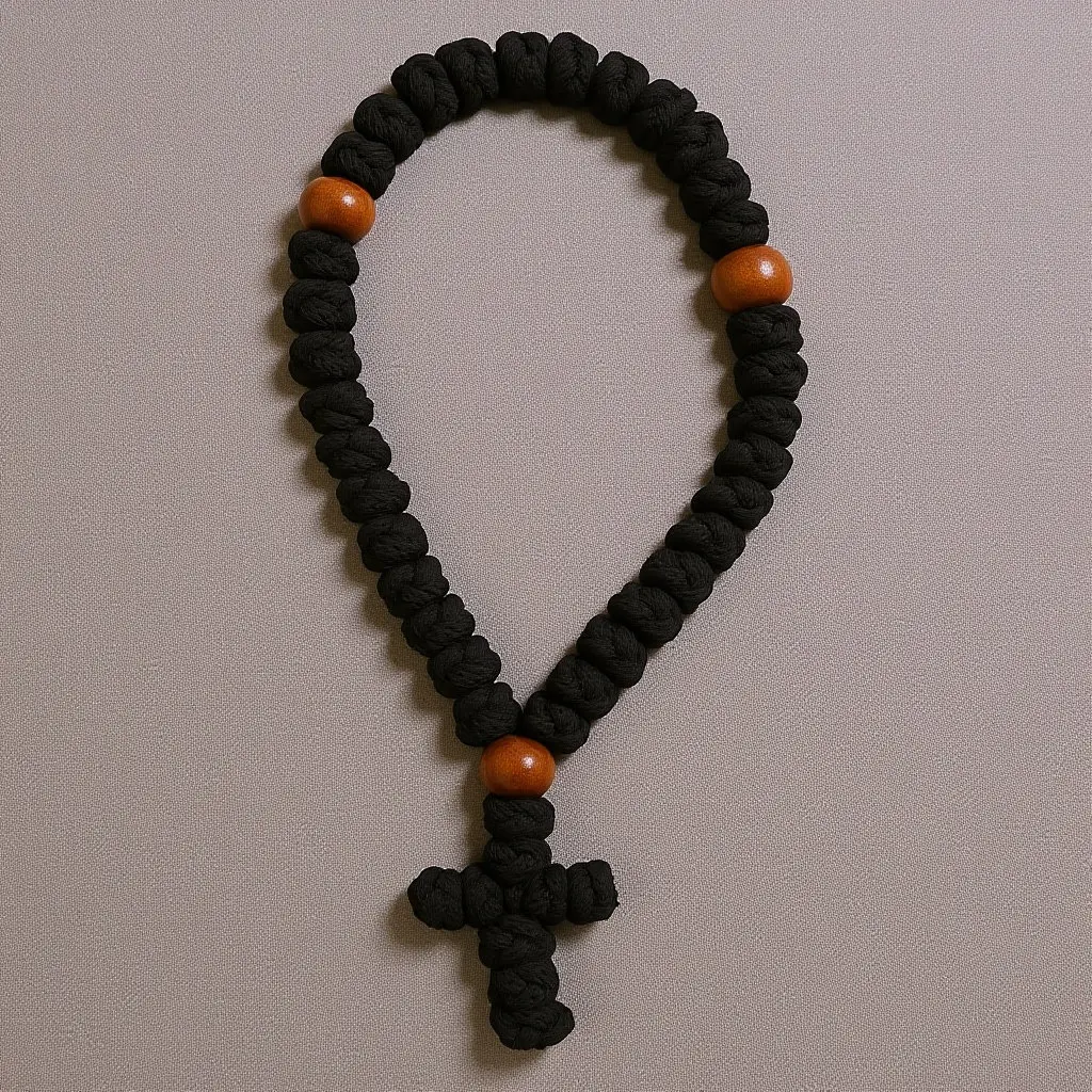 Wooden Bead Braided Cross Prayer Bracelet Catholic Christian Jewelry Communion Baptism Party Favor Religious Prayer Rope