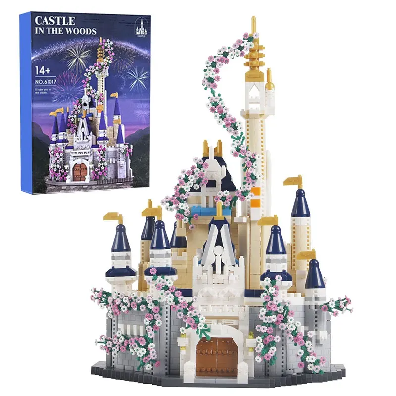 

Creative Magic Fairy Tale Princess Castle Building Blocks Architecture Micro Assemble Bricks Castle Model Kit Toy Gift For Teens