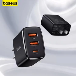 Baseus 30W Charger 3 Port USB TypeC Phone Charger Fast Charging Multifunctional Plug PD3.0 for iPhone 13 14 Promax Samsung