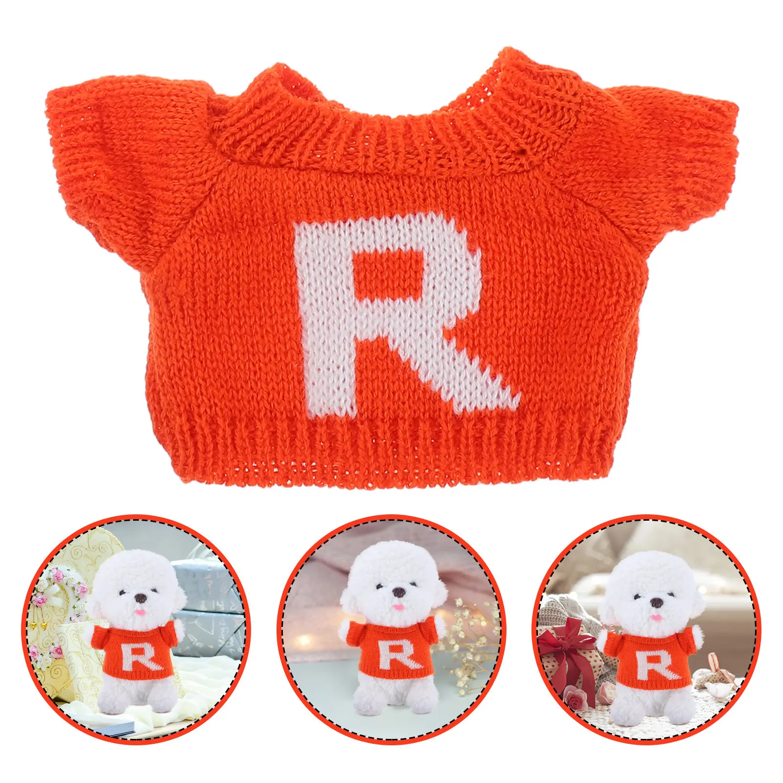 

3Pcs Bear Sweater Clothes Replacement Soft Wear-Resistant Outfit Compact Accessories for Stuffed Animal