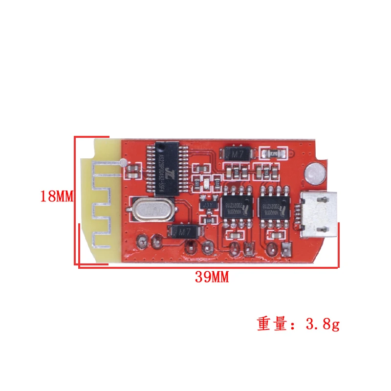 CT14 Micro 4.2 Stereo Bluetooth Power Amplifier Board Module 5VF 5W+5W Mini with Charging Port for Refitting Idle Sound Box