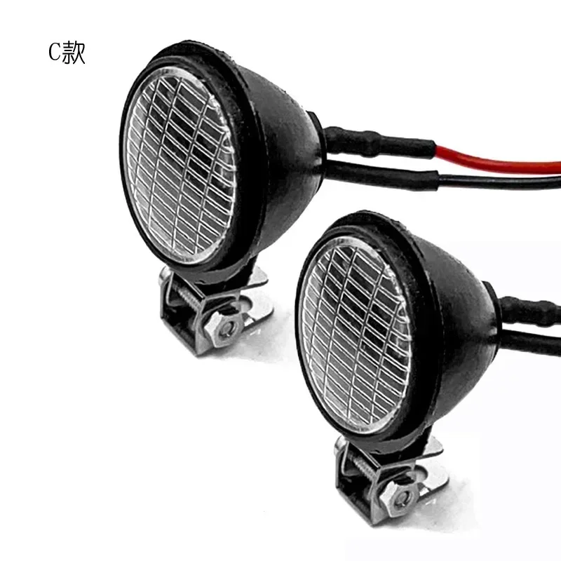 18-20mm Retro Round Roof Light/cross-country Searchlight Headlight/front Bumper Spotlight for 1/10 Simulation Rc Car Trx4 Trx6