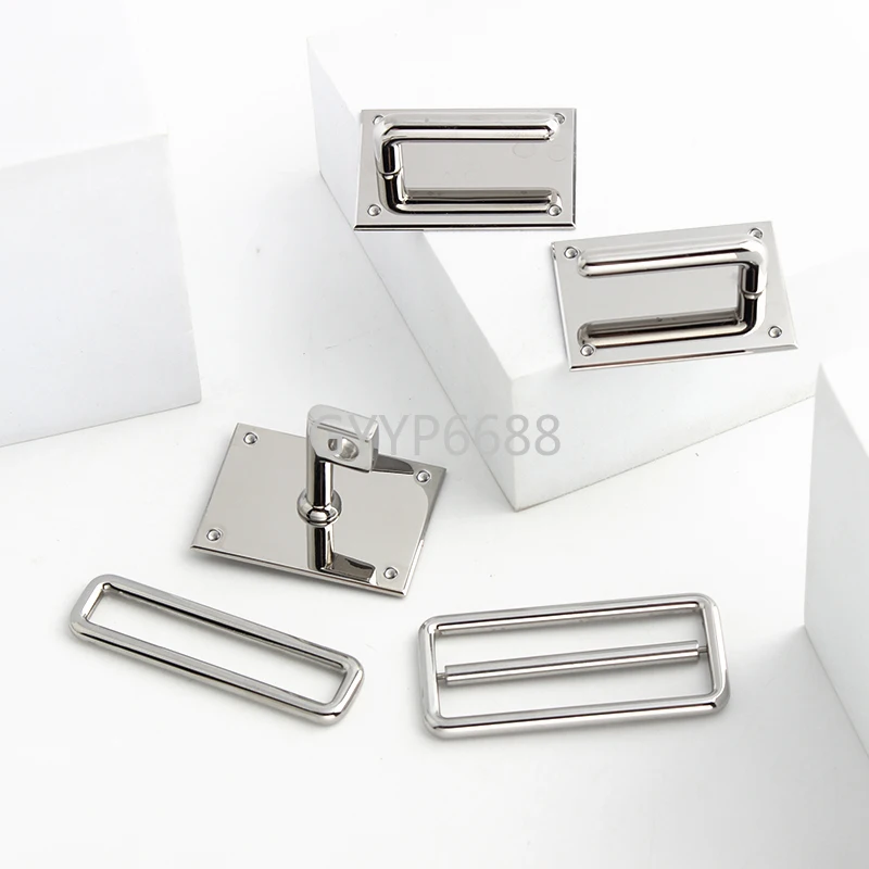 1/2/5Sets Silver Stainless Steel Arch Bridge Square Rotating Lock For Chest Backpack Handbags Bags Metal Clasp Lock Accessories