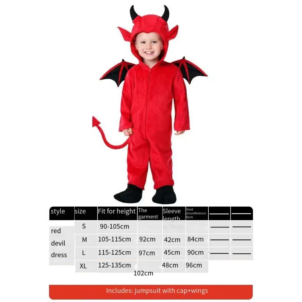 Halloween Cute Little Devil Bat Show Clothes Children\'s Clothes Vampire Clothes Boys and Girls Role-playing Love Live Cosplay