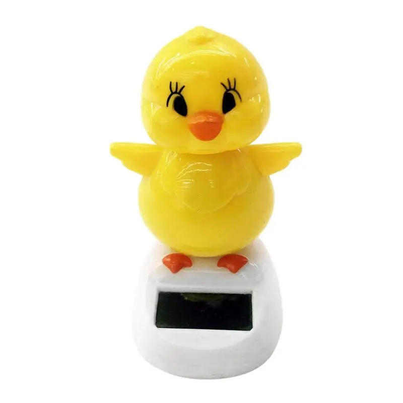 Solar Powered Dancing Chick Swinging Animated Bobble Dancer Toy Car Home Decoration Kids Toys