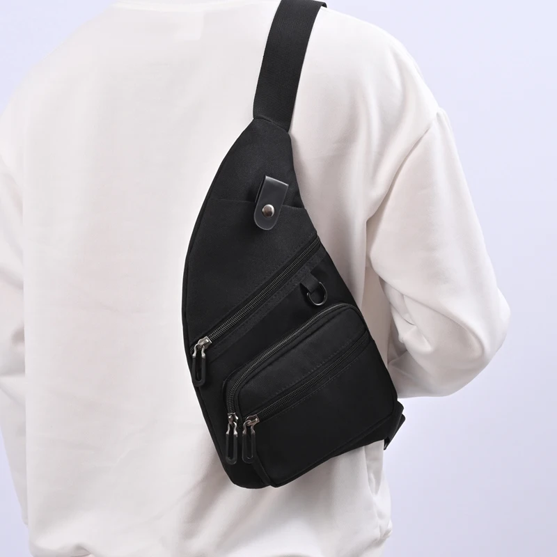 2023 New Fashion Trend Men Adjustable Straps Business Oxford Cloth Chest Bags Crossbody With Large Pockets Handbags For Working