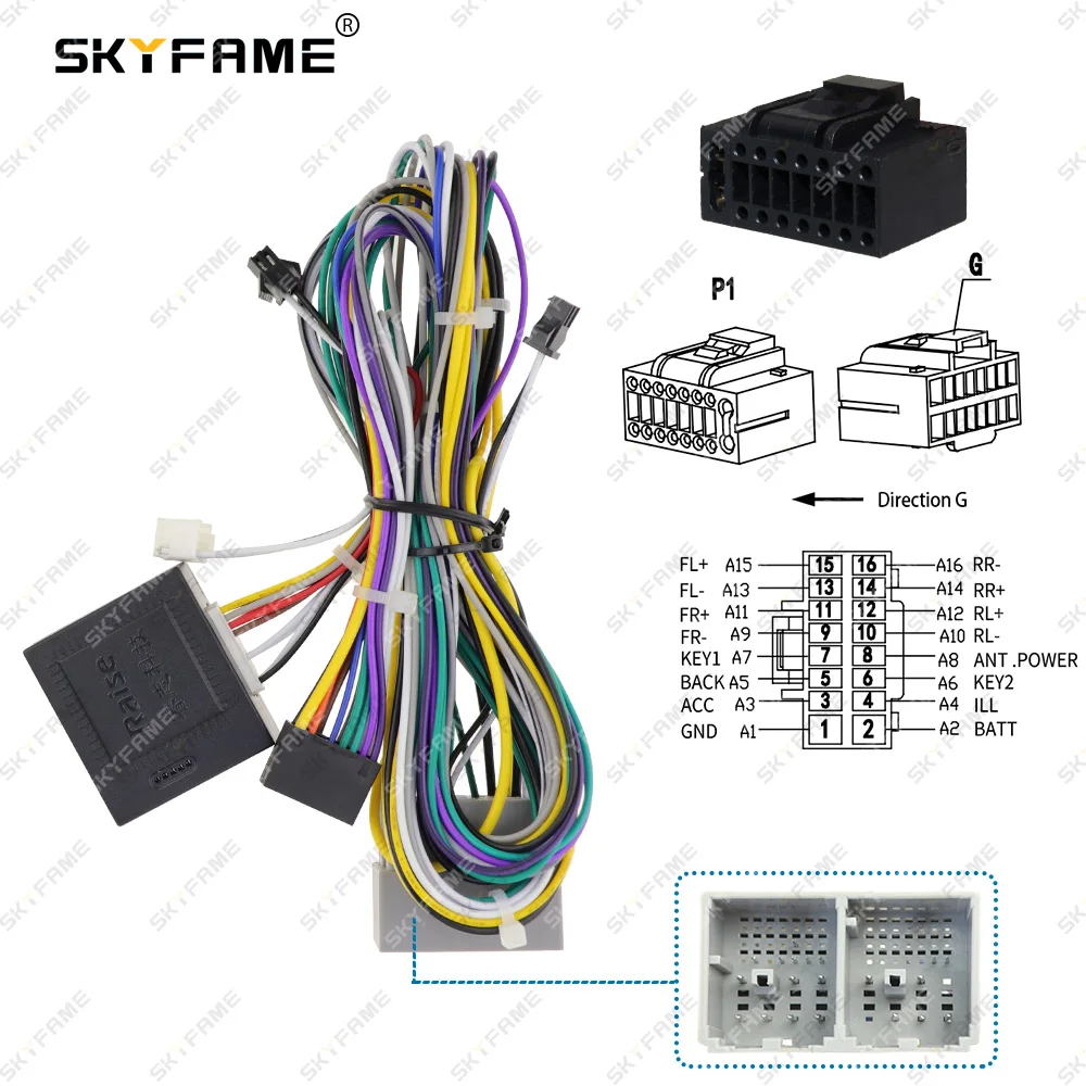 SKYFAME Car Wiring Harness Adapter With Canbus Box Decoder For Chevrolet Trailblazer Malibu XL Equinox Encore GX Lacrosse