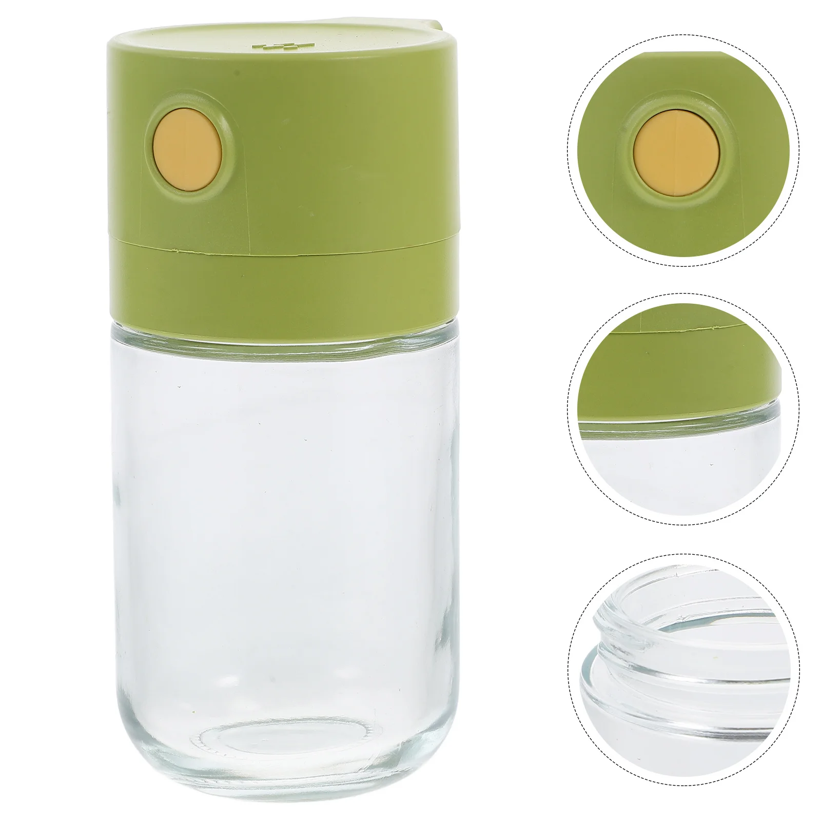 

Glass Spice Jar Transparent Salt Pepper Shaker Airtight Cap Precise Measuring Container for Kitchen Cooking Baking