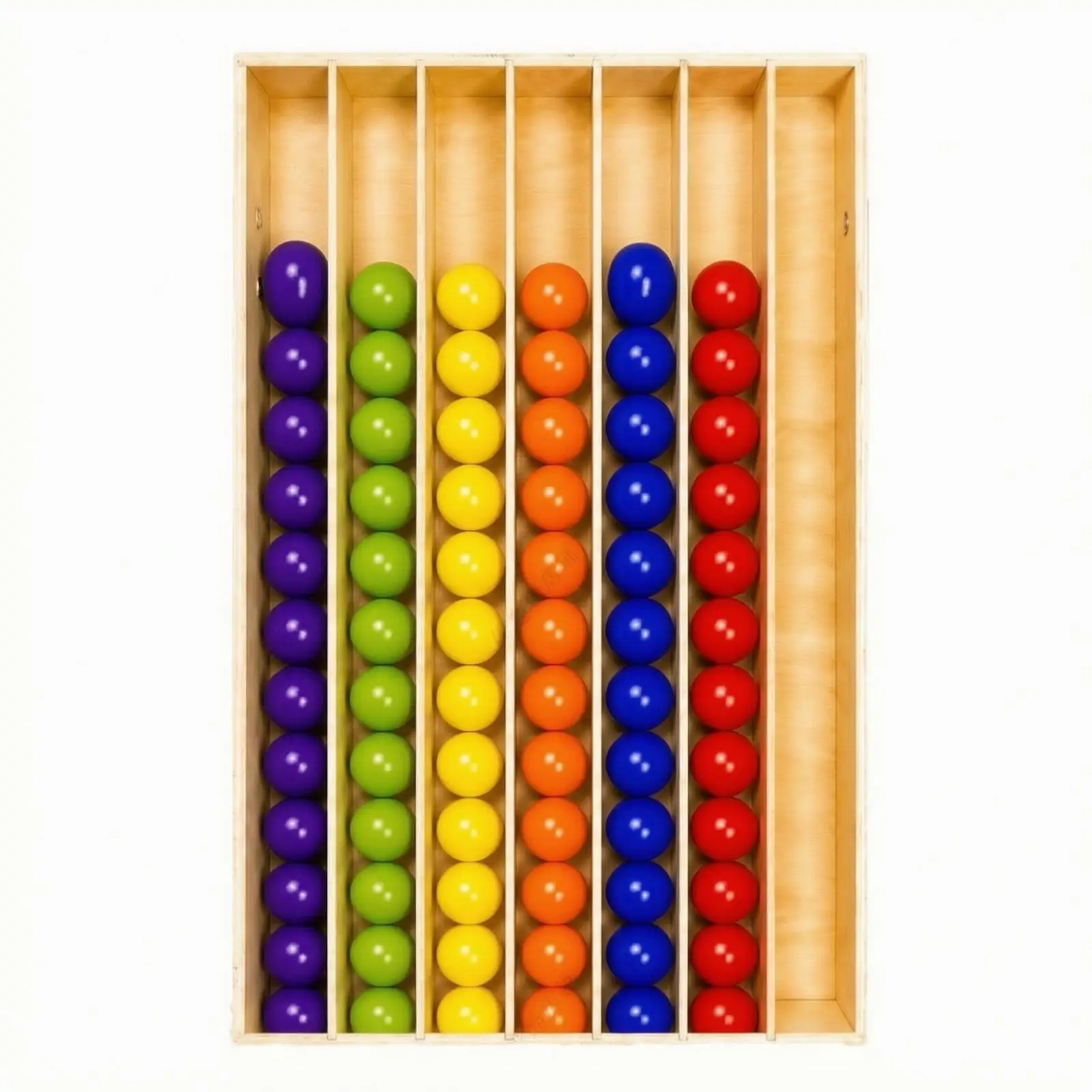 Wooden Color Sorting Game Educational Wooden Bead Matching Board Preschool Learning Color Sorting Toy for Preschoolers, Young