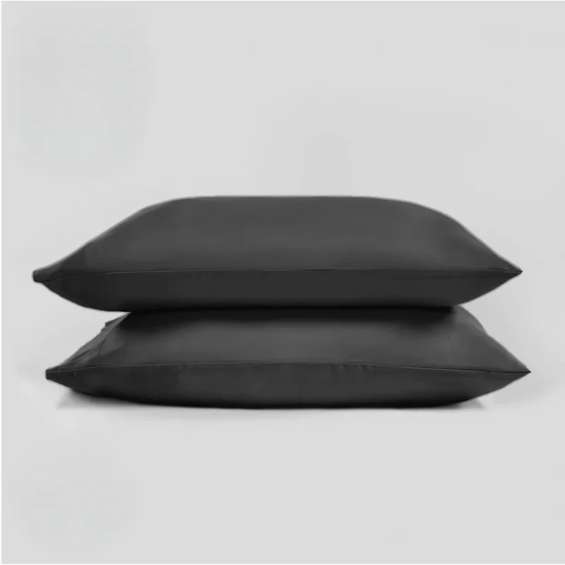 2pcs Silky Lyocell Pillowcase Smooth Breathable Moisture Wicking Pillow Case Simple Solid Hotel Home Bedding 51*91cm Drop Ship