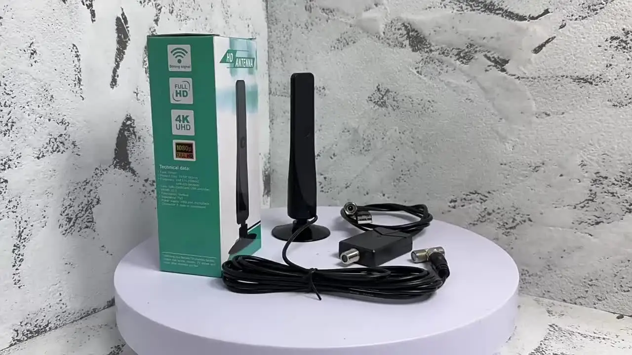 36DBI 6000 Miles TV-antenne voor Smart TV, versterkte signaalversterker, lange afstand ontvangst voor lokale zenders 4K 1080P