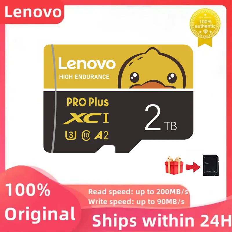 Lenovo 2TB Class10 SD Memory Card A2 V30 Micro TF SD Card Memories 1TB 512GB 256GB 128GB Flash SD Card For Nintendo Switch Games