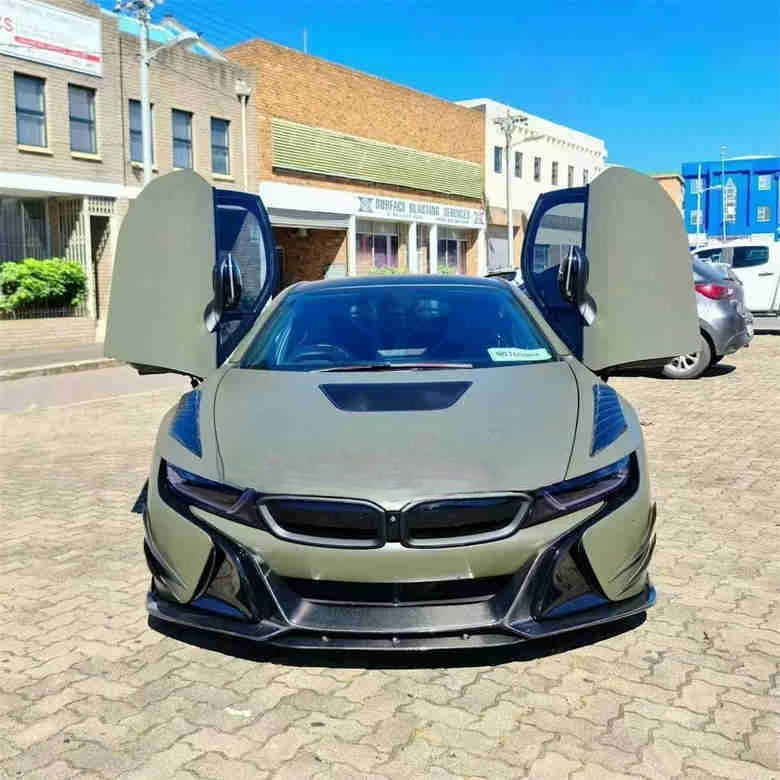 Auto Parts Carbon Fiber Front Rear Bumper Lip Canards Splitter Rear Spoiler Body Kit For Bmw I8 EB Style Bodykit