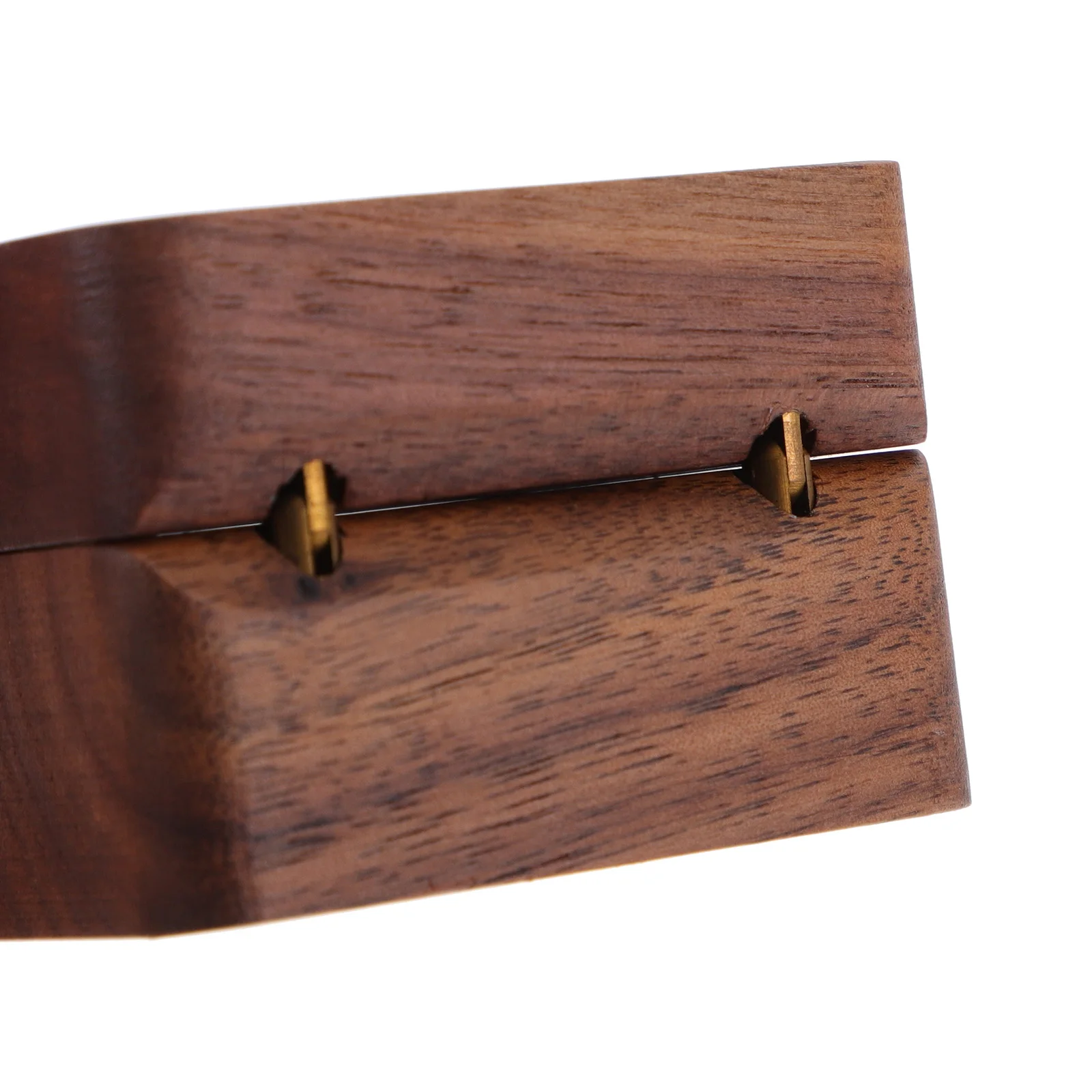 

Square Double Box Wooden Jewelry Holder for Wedding 2 Layers White Inside Lightweight Portable Engagement Ring Box Gift