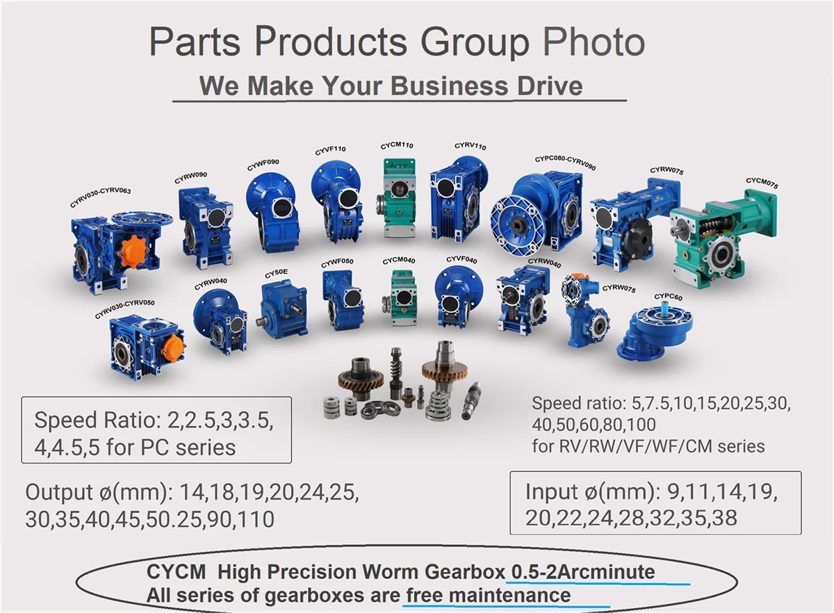 Imagem -04 - High Torque Worm Gear Gearbox Redutor de Motoredutores Nmrv 050-vs Input 14 11 19 Ratio 5:1 100:1 Aplicações Industriais