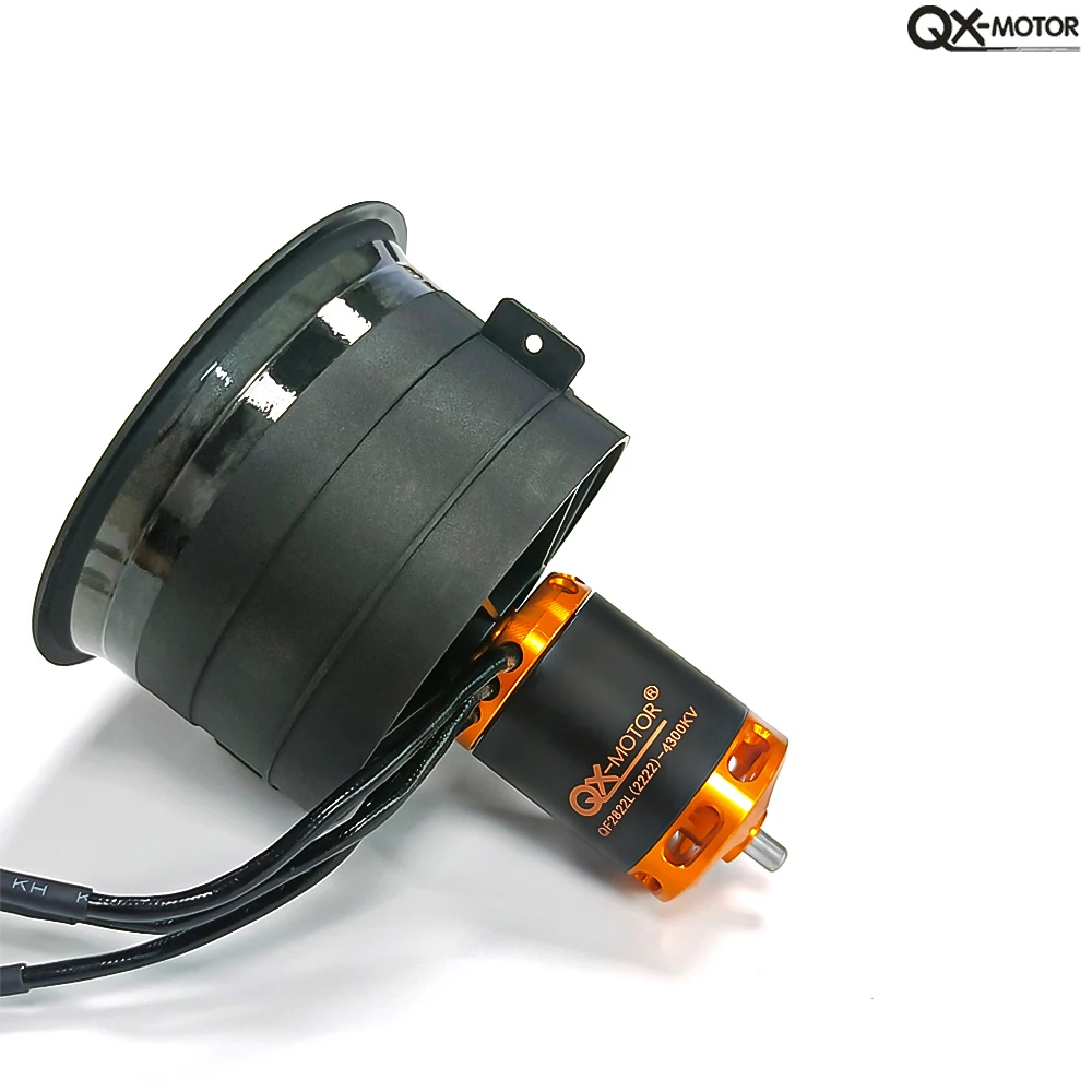 QX-MOTOR  60A 80A ESC 64mm EDF 12 Blades Set with Brushless Motor 2100KV 2300KV 3300KV 3500KV 3800KV 4300KV  for RC Airplane