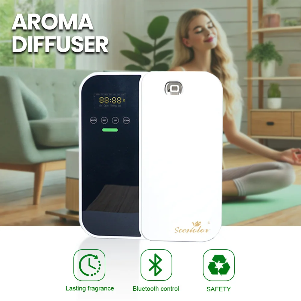 

1000m³ Aroma Diffuser For Aromatherapy Oils Two-Fluid Tech Nebulizing Diffusion Fragrance Diffuser Hotel Lobby Scent Machine