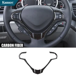 Carbon Fiber Steering Wheel Surround Stickers Car Interior Accessories For Honda Acura TSX 2009 2010 2011 2012 2013 2014