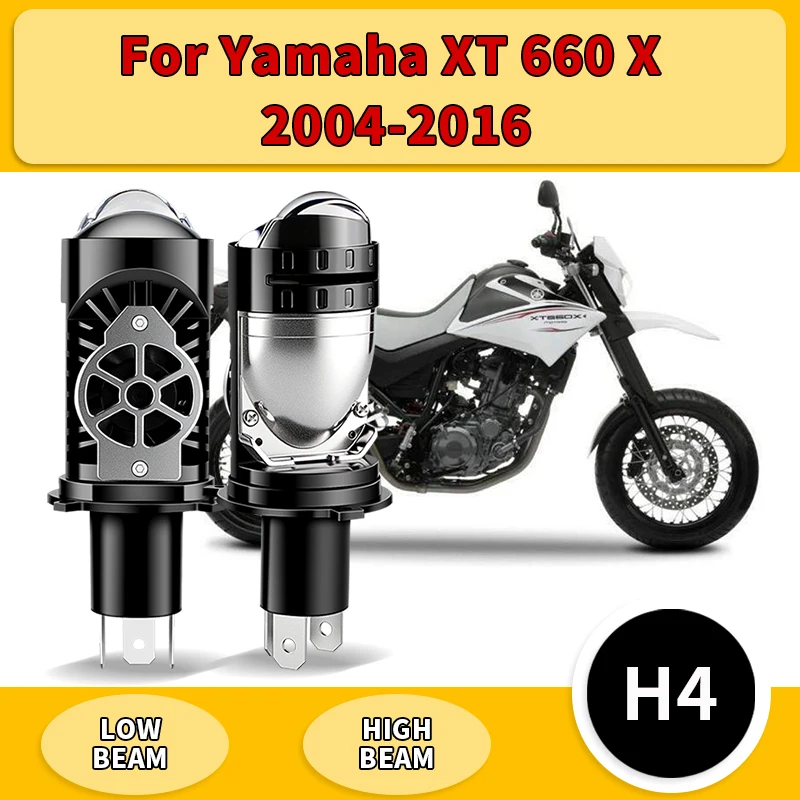 

1PC/2PCS For Yamaha XT 660 X 2004-2016 10000LM H4 Projector Lens LED Motorcycle Headlight HB2 9003 Hi/Lo Beam Bulbs Plug&Play