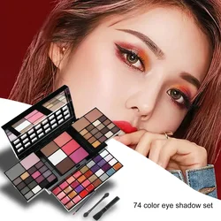 74 Color Makeup Gift Set for Women Full Kit All in One Make up Face Powder Eyeshadow Palette Lipstick Brushe Highlighter Bronzer