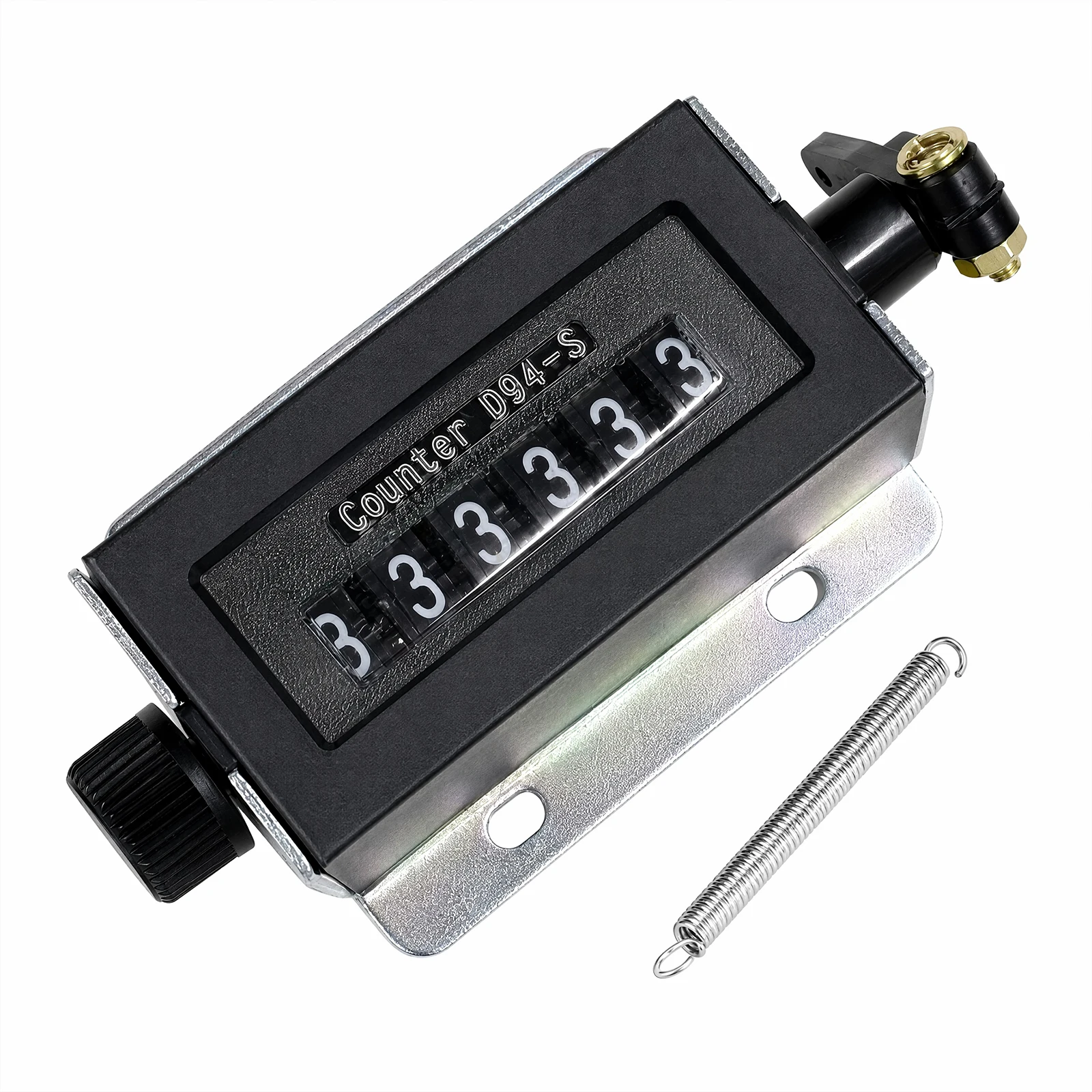 D94-S 6 Digits Pull Counter Anti-slip Rotary Mechanical Pulling Counter Digital Display for Textile Printing Dyeing