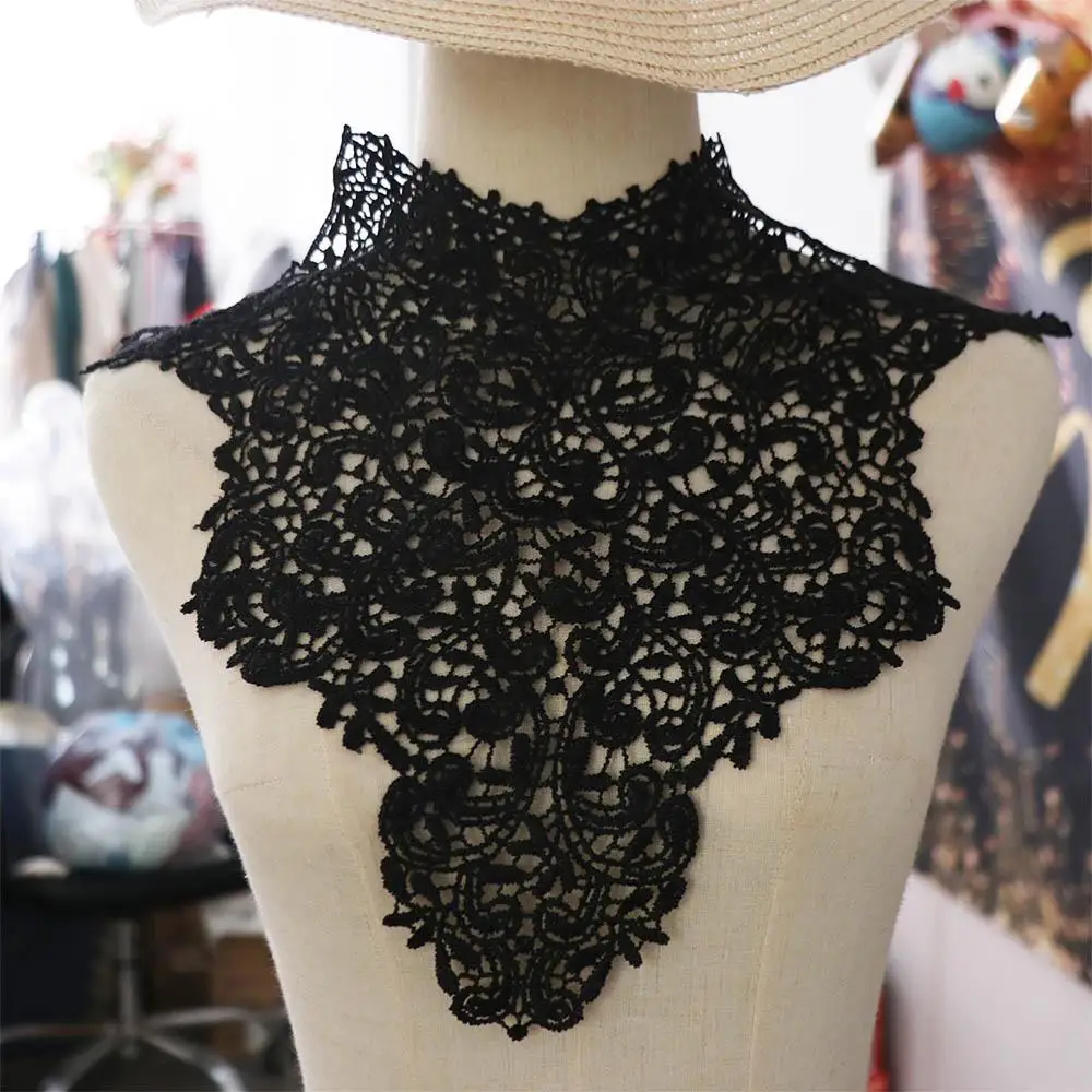 Fake Collar Detachable Lace Neckline Collarband Hollow Hollow Neckline Embroideried Fabric Women Neckline Sewing