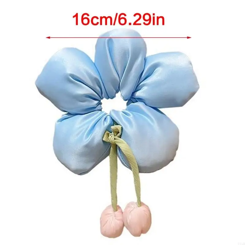 어린이 꽃 머리 활 꽃 스크 런치 부드러운 탄성 머리 넥타이 여자 액세서리