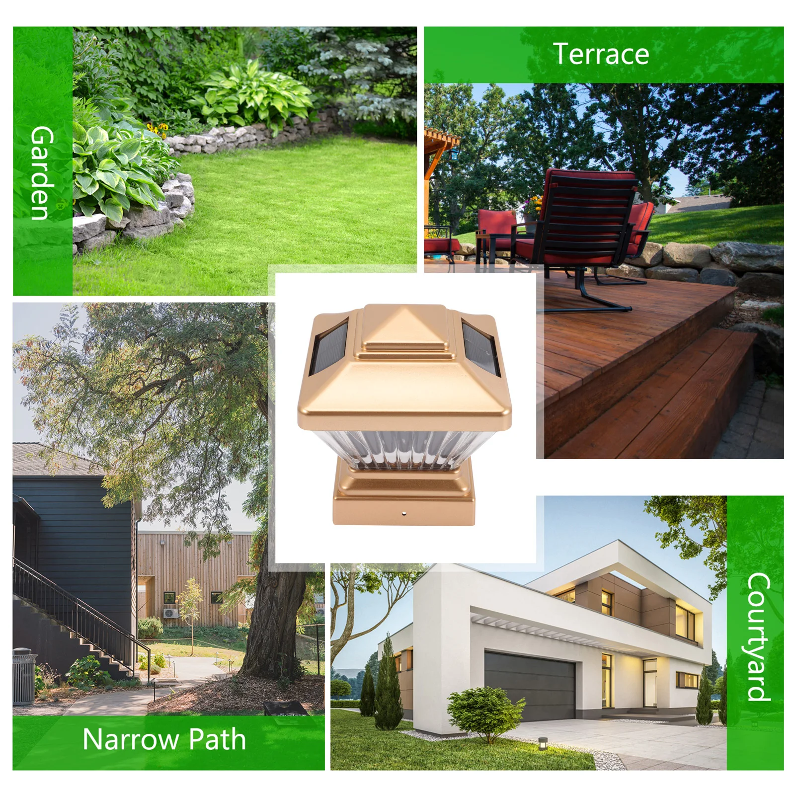 

Solar Wall ABS Waterproof Outdoor Post Cap Fixture Outdoor Garden Waterproof Lamp Fence Lighting Garden Lamp Decor for Yard