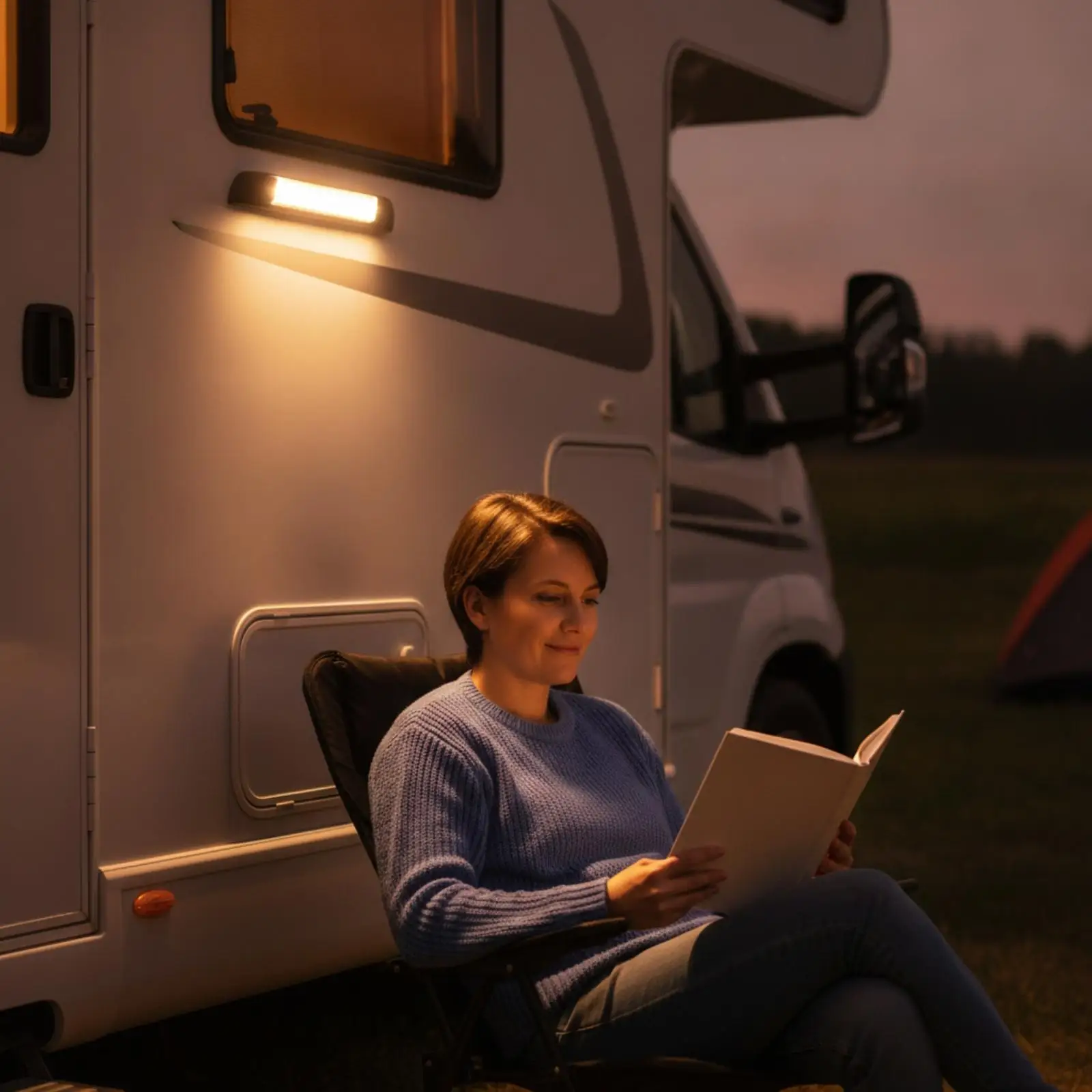 4.5W LED RV Porch Light Ceiling Lamp Low Profile Design for Camper Van Boat Interior Reading Light with Power Button