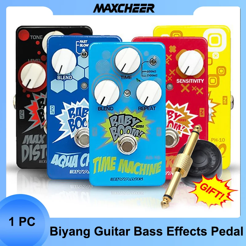 

Biyang Guitar Bass Effects Pedal Baby Boom Series Phase Pro/Mad Driver/Time Machine/Aqua Chorus