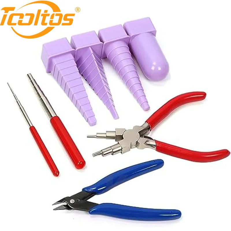 

TOOLTOS Jewelry Wire Wrapping Kit Wire Forming Pliers Set with Wire Cutter and Mandrels for DIY Jewelry Making