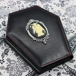 Black Vintage Gothic Coffin baphomet wallet Vampire wallet