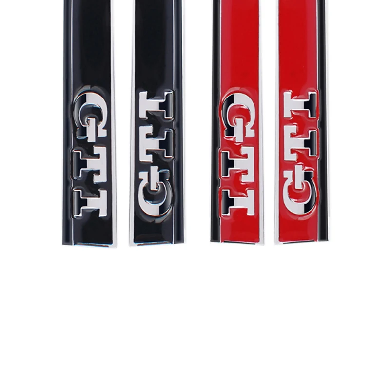 2PCS Car 3D Metal GTI Logo Body Fender Side Emblem Sticker For Volkswagen GTI Polo Passat Magotan Tiguan Jetta CC Golf MK6 7 MK8
