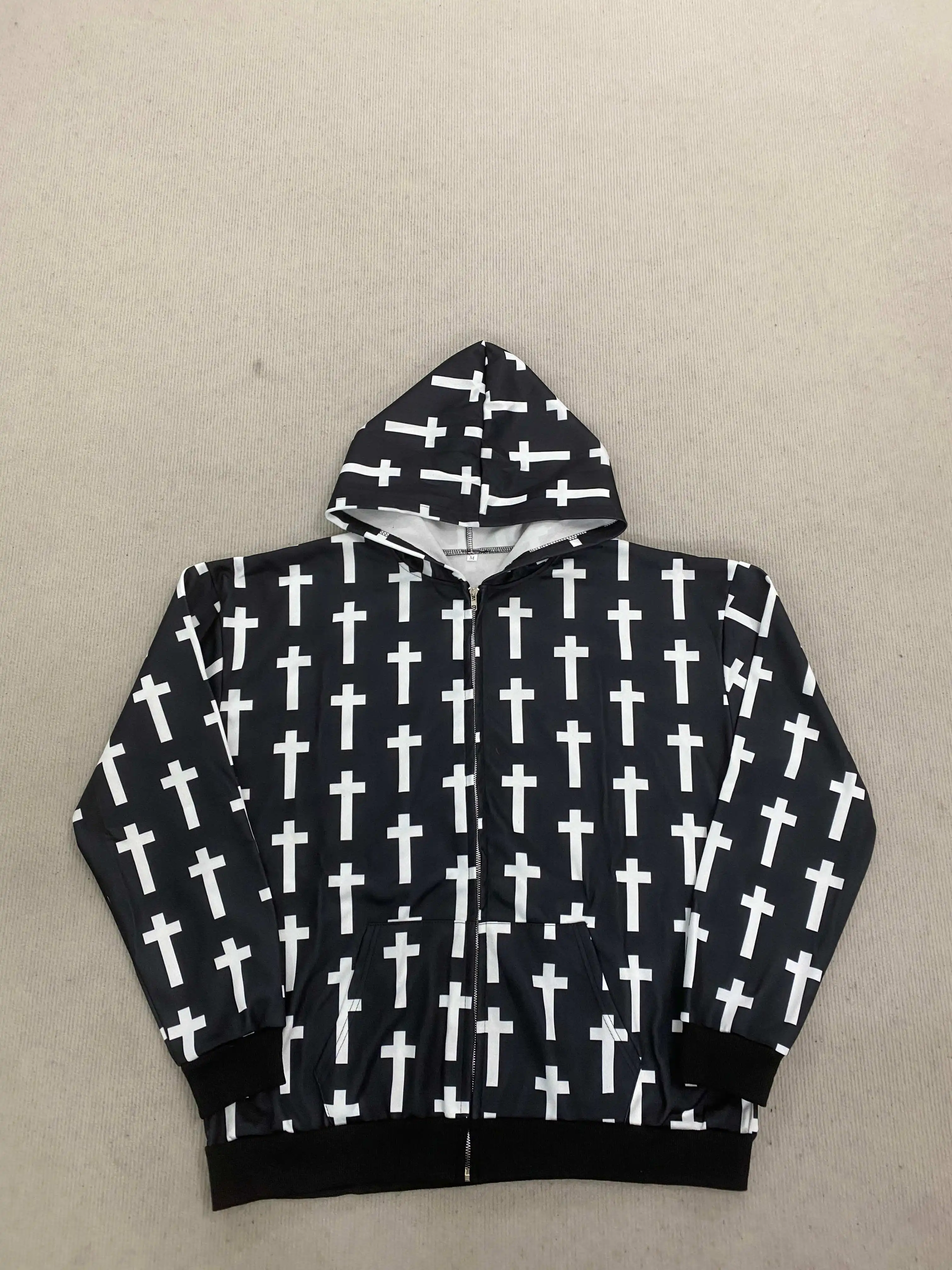 2025 hommes et femmes mode gothique rue tendance personnalisé imprimé sweat à capuche avec fermeture éclair hiver nouveau Y2k vêtements Lulu sweat à capuche