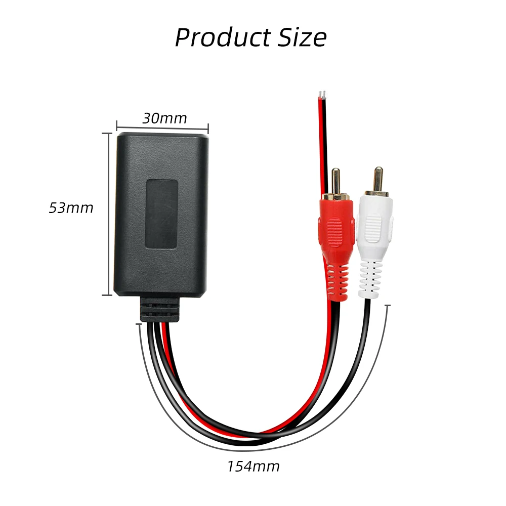 Car Universal Wireless Bluetooth-compatible Receiver USB 3.5mm Aux RCA Media Bluetooth 5.0 Music Player Audio Cable Adapter