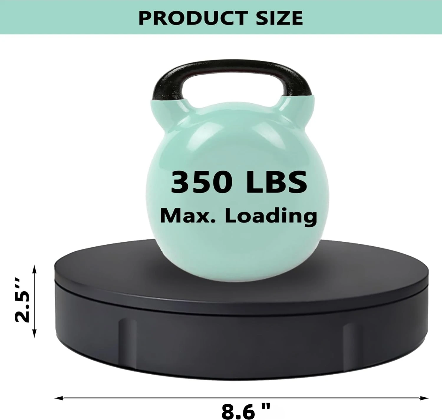 Prolee 360Degree Rotating Turntable 8.6Inch, 350lbsCapacity for Photography,Heavy Duty,Automatic Remote Control Display Platform