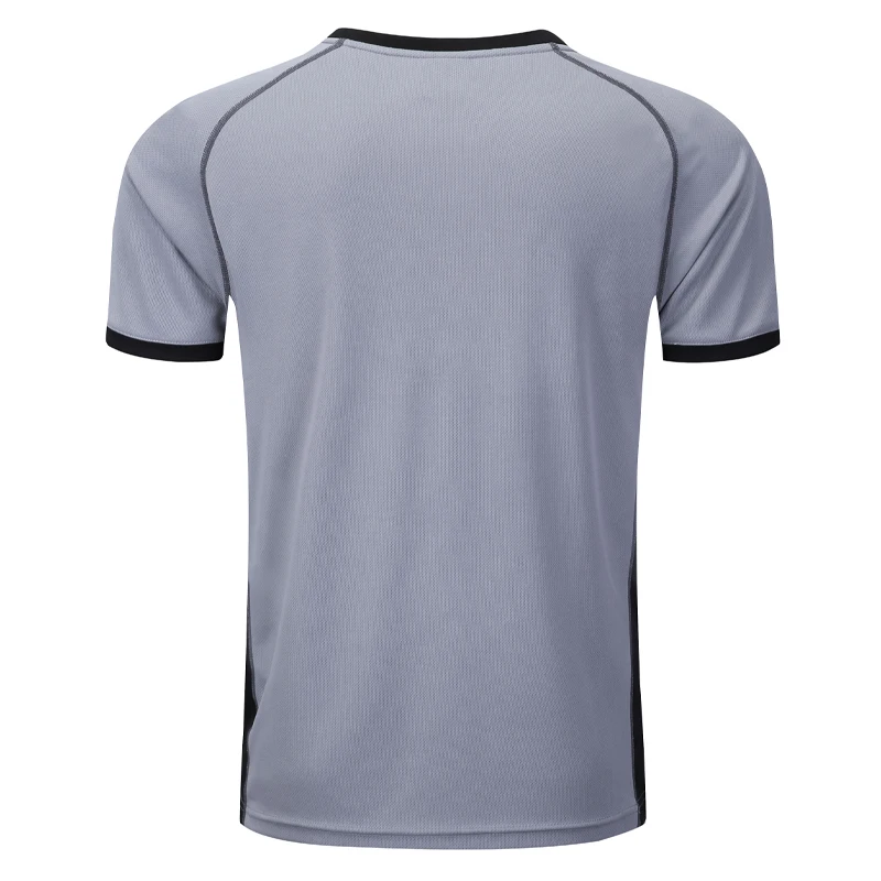 Men Referee T-shirts Breathable Soccer Basketball Game Sport Shirt Quick Dry Gym Shirt Patchwork Male Running Short Sleeve