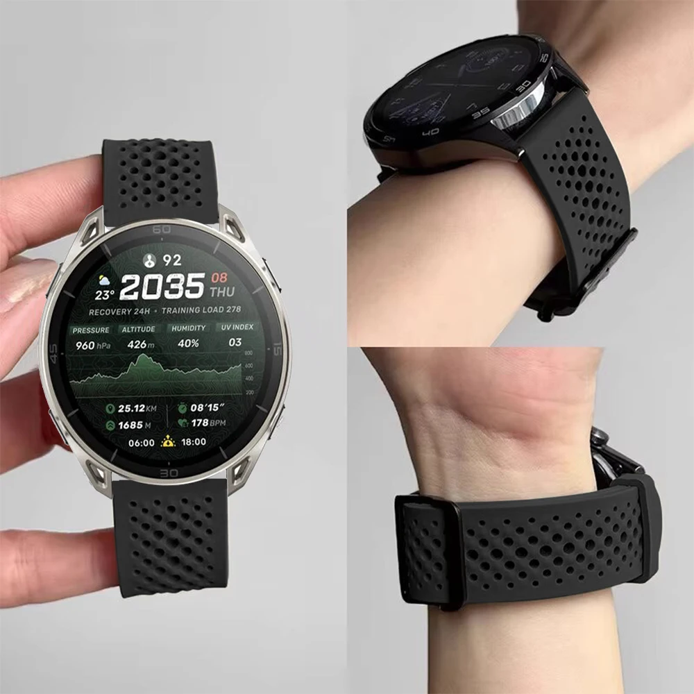 For Huami Amazfit Cheetah 2 Ultra 48mm Strap 22mm Silicone Watch Band For Amazfit Balance 2/GTR 4 3 2 2e/Bip 6 5 Max Bracelets
