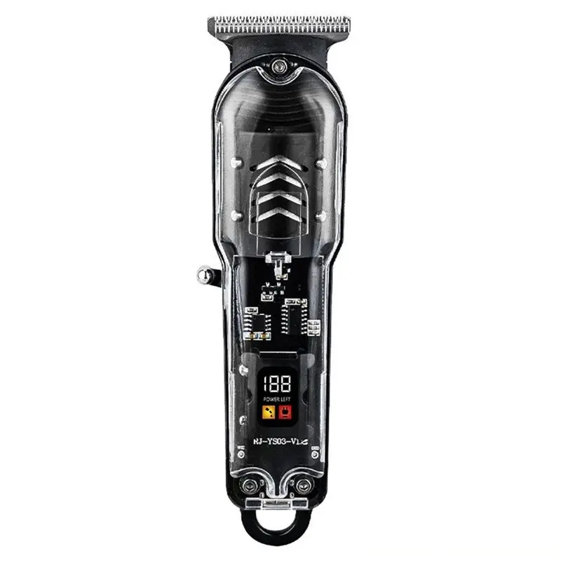 ABWM-Professional Transparent Body Electric Hair Clipper USB Rechargeable Trimmer For Men Hair Cutting Machine Gift