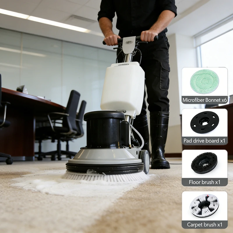 Lightweight Carpet Shampooer and Dry Foam Brush Washer Electric Fully Automatic Single Disc Industrial Carpet Washing Machine