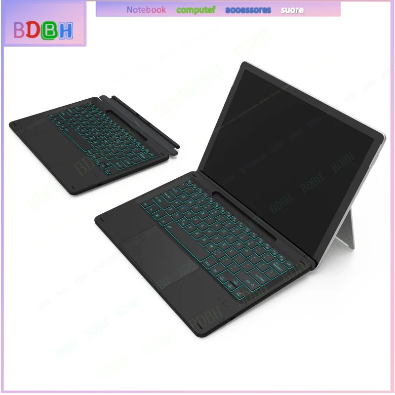 For Microsoft Surface Pro 11 10 9 8 X Slim Backlit Wireless Bluetooth Keyboard