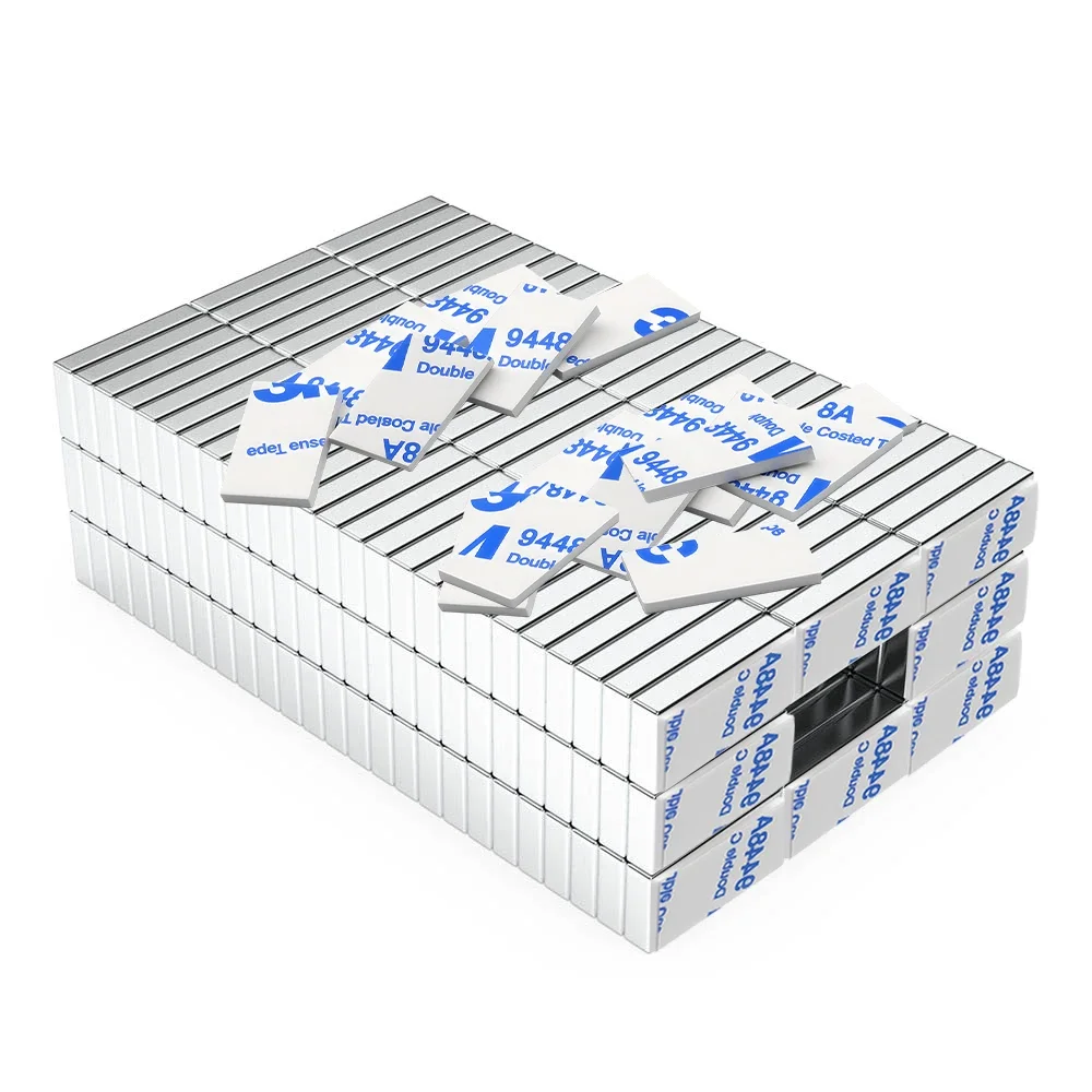 Super Strong Magnet With adhesive N35 Block Magnetic NdFeB Neodymium Magnet Powerful Disc imanes Refrigerator Magnets ﻿20x10x3
