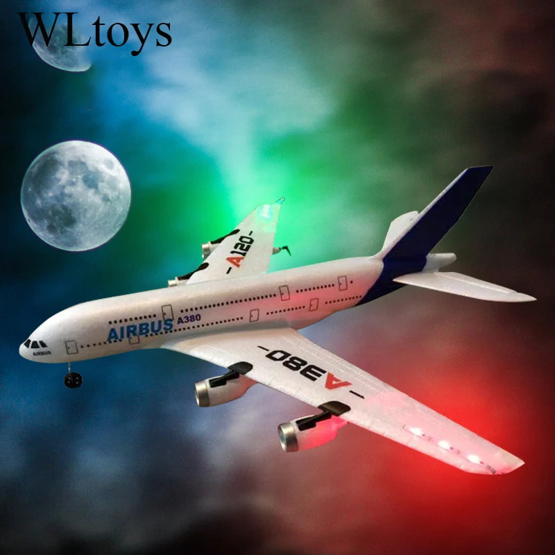 Wltoys a380 avião brinquedos 2.4g 3ch rc avião asa fixa avião ao ar livre brinquedos zangão A120-A380 aircarft