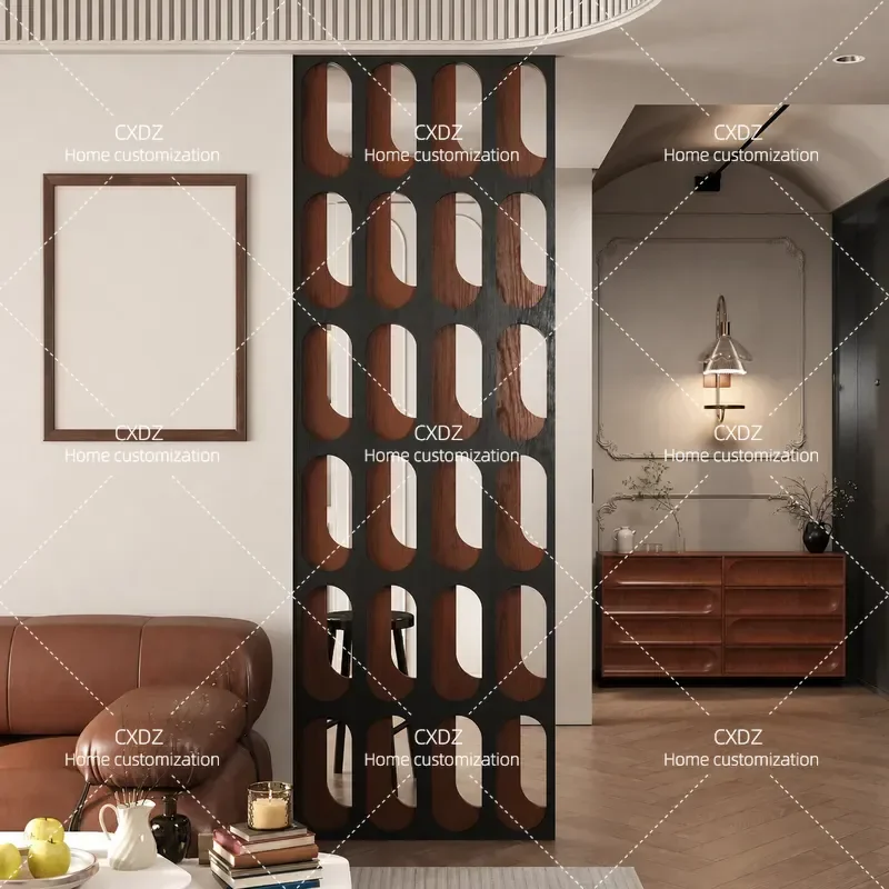 Modern Luxury Living Room Screen Partition Simple Home Decor Space Divider Light Luxury Style Room Shade Baffle